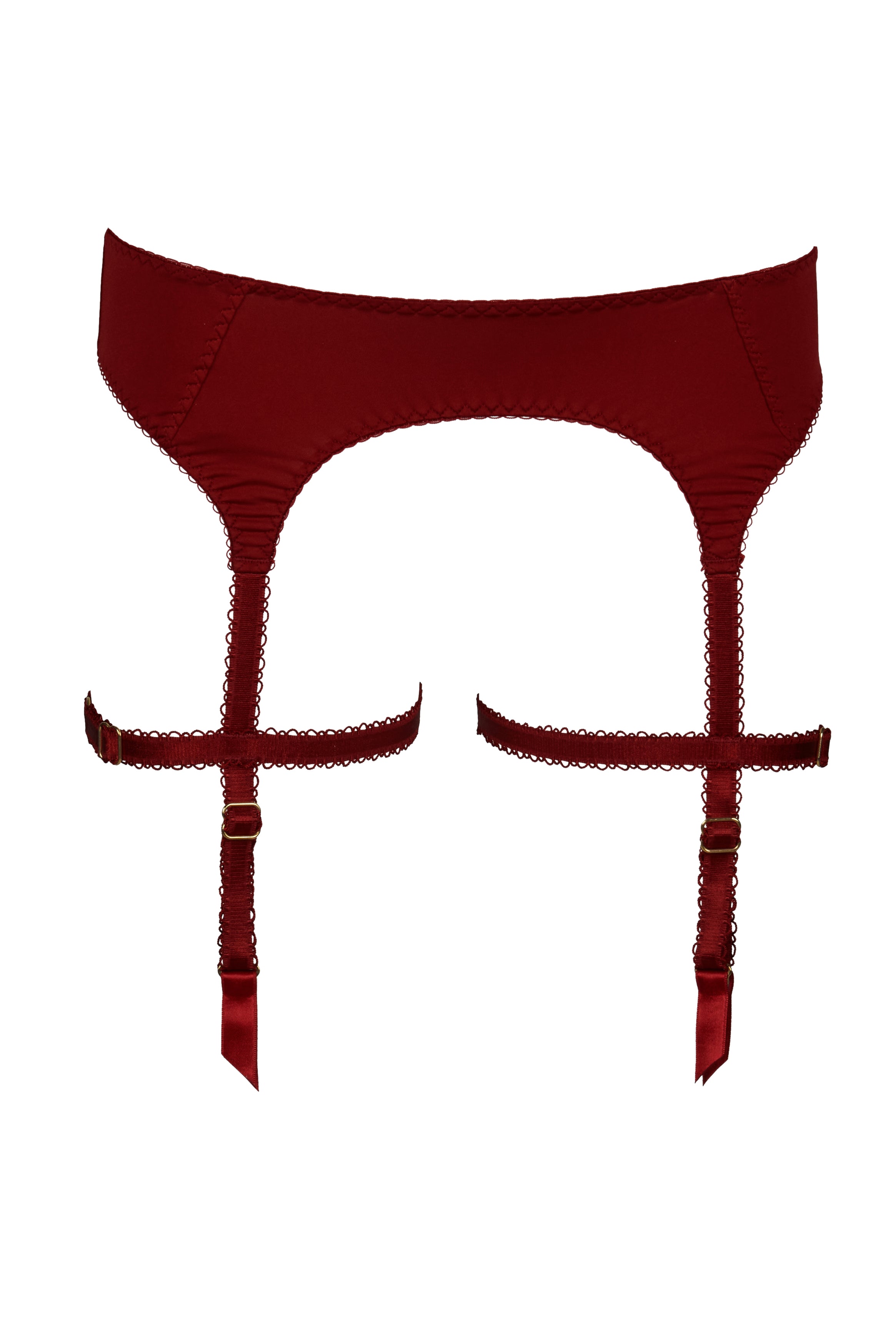 Wardrobe Mistress Red Microfibre Harness Suspender Belt Underwear