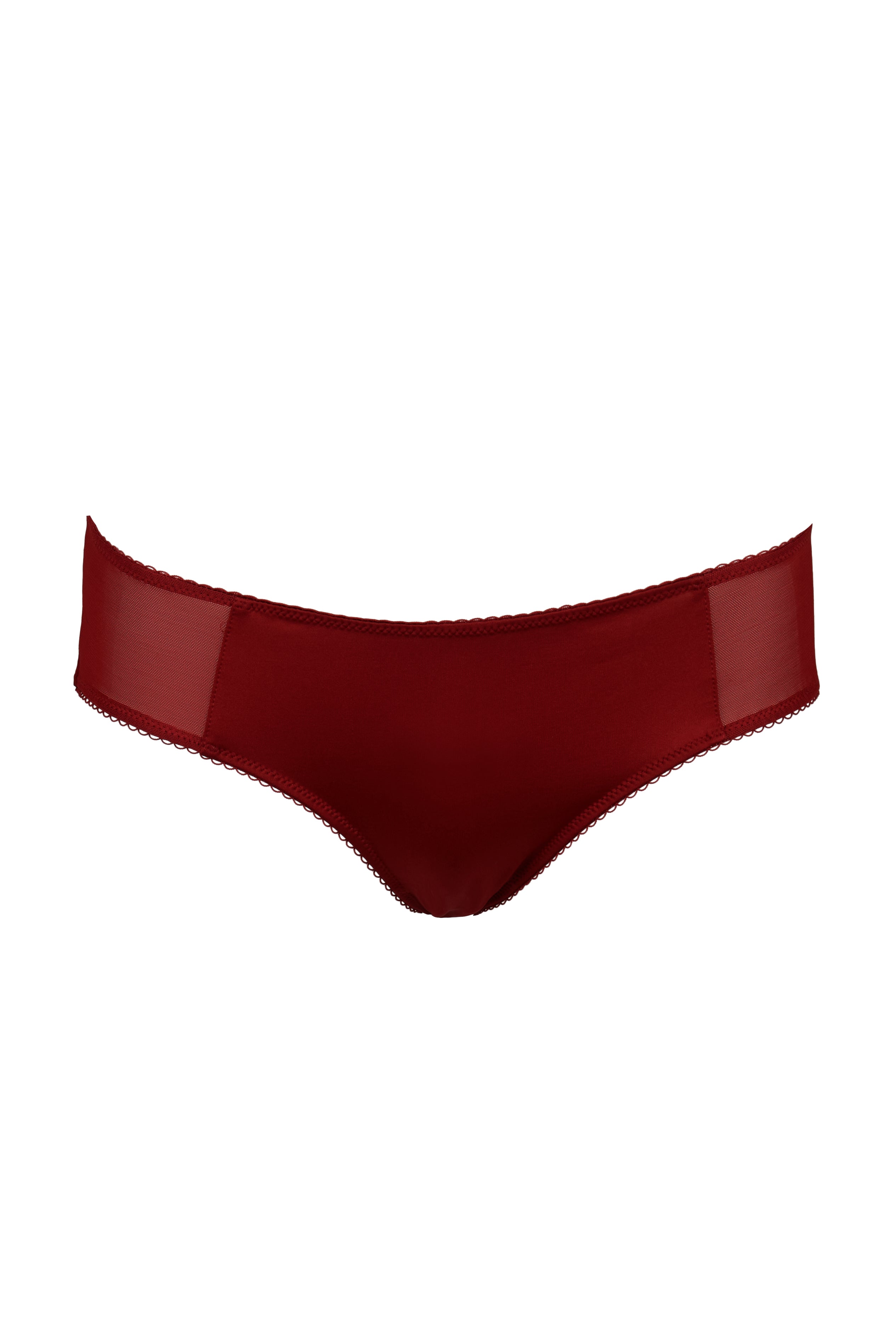 Wardrobe Mistress Red Microfibre and Mesh Knicker Women’s Underwear