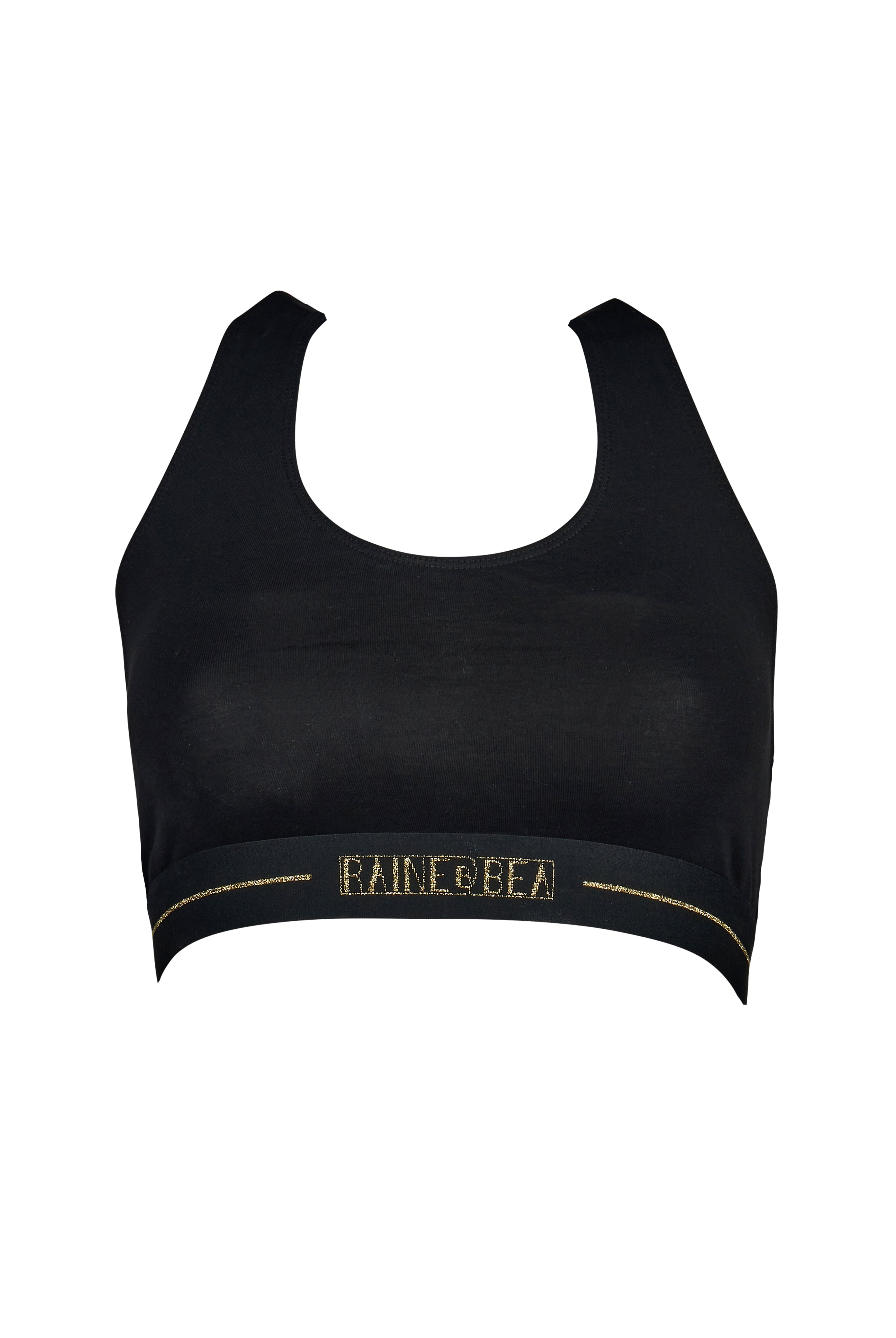 Encore Black Cotton Jersey Bralette