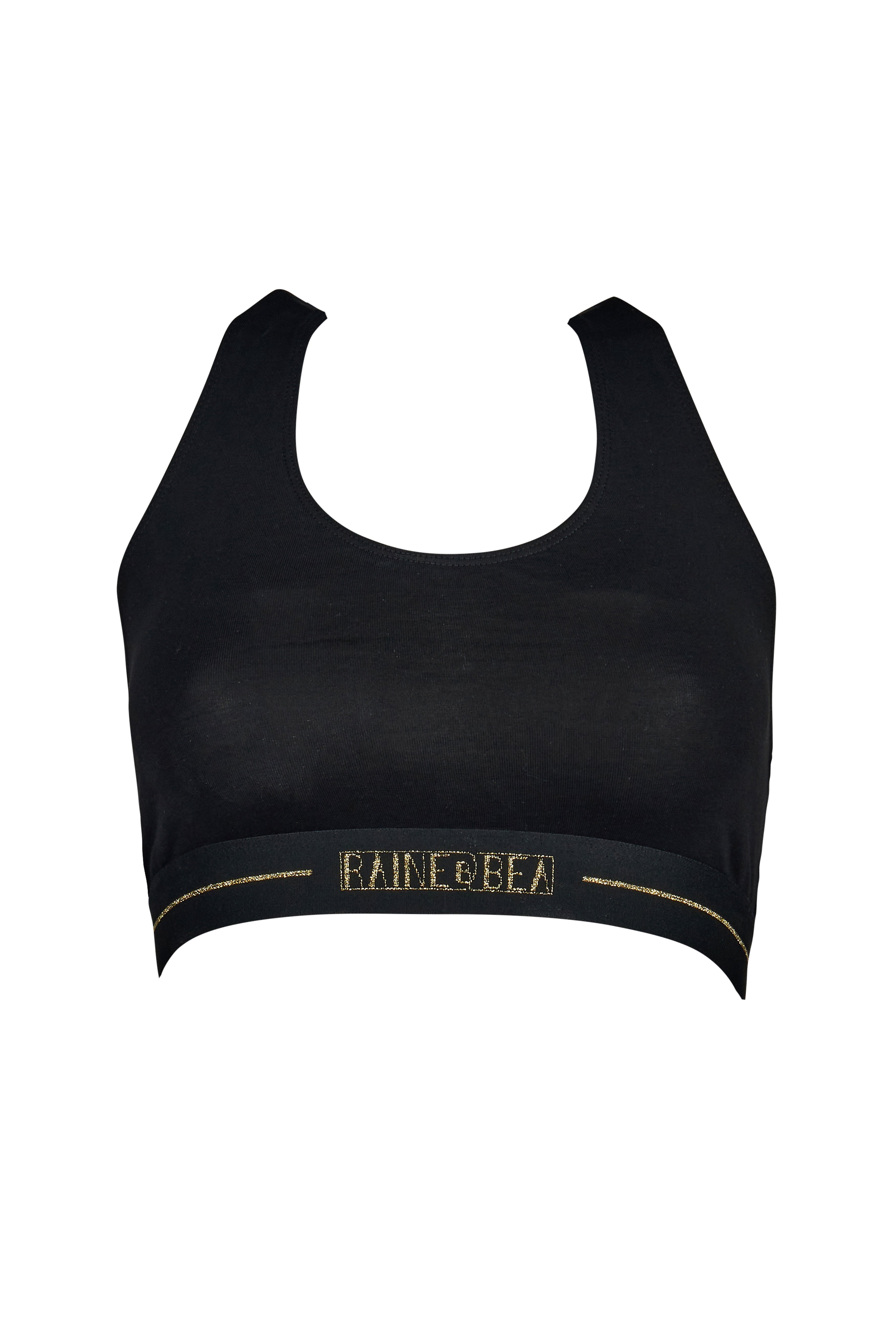 Encore Black Cotton Jersey Bralette