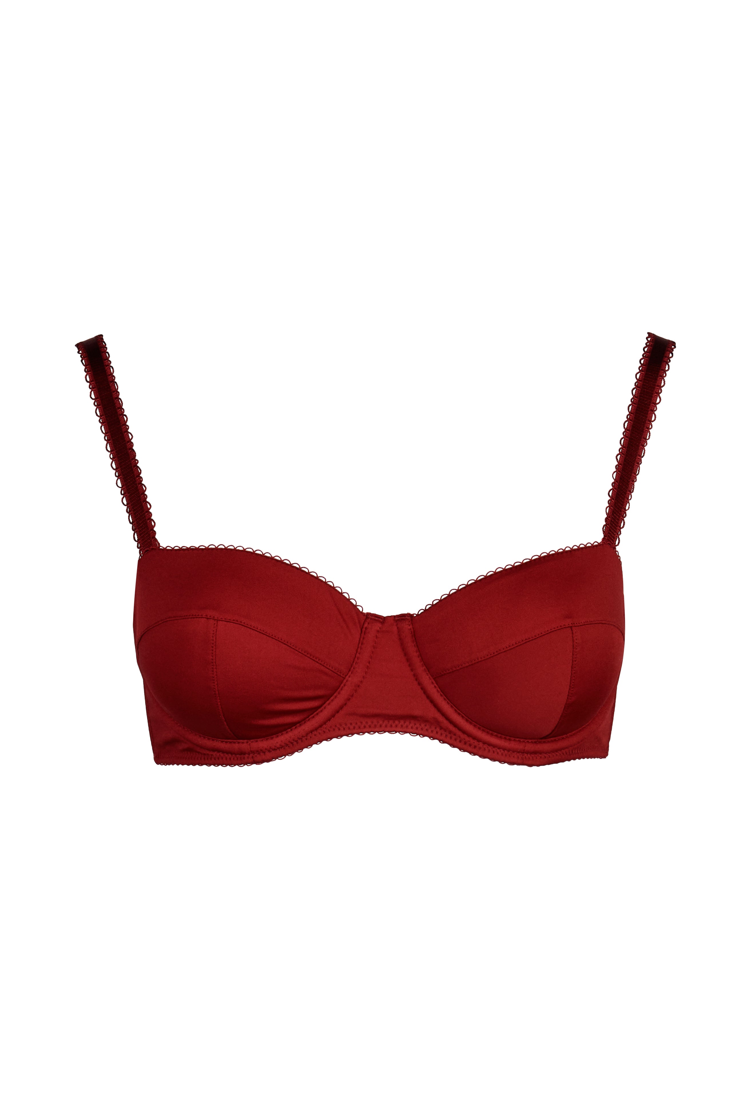 Wardrobe Mistress Red Underwired Microfibre and Mesh Balcony Bra