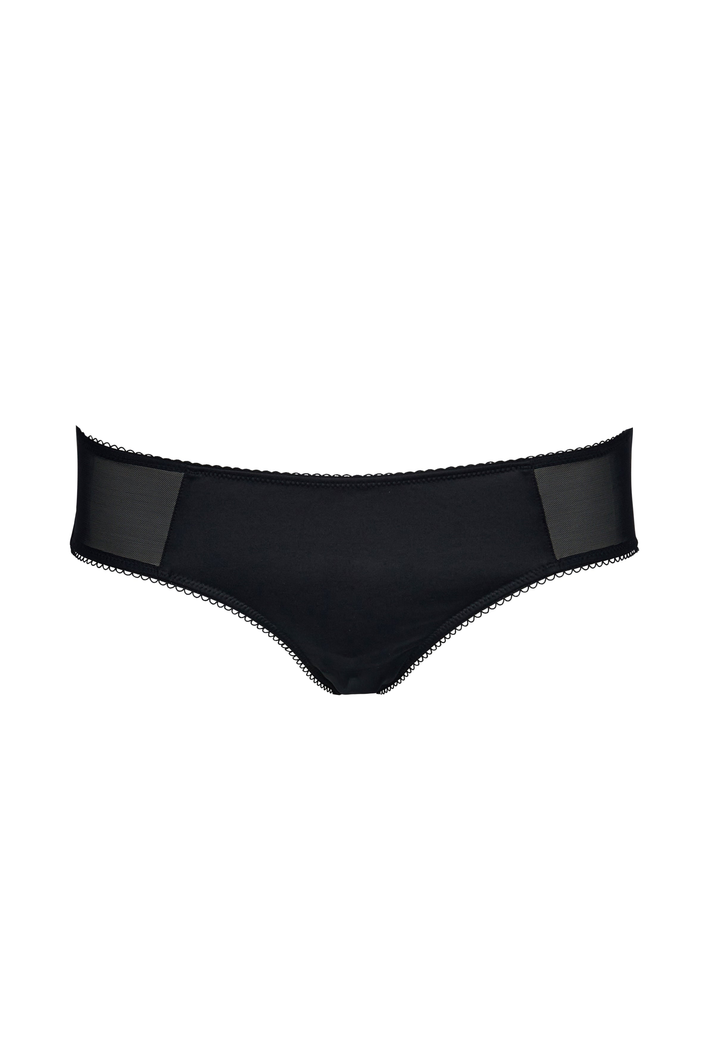 Wardrobe Mistress Black Microfibre and Mesh Knicker Women’s Underwear