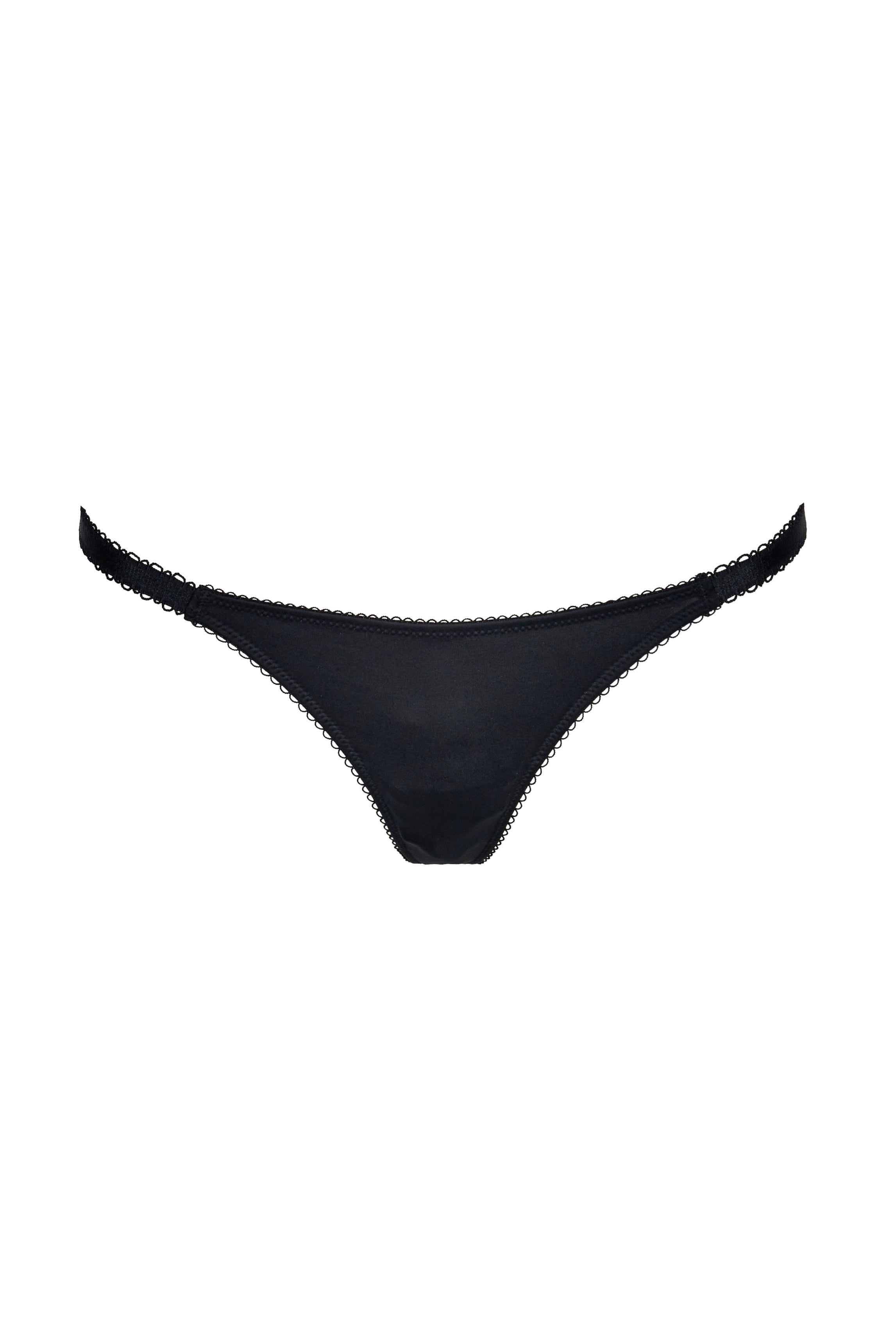 Wardrobe Mistress Black Microfibre Thong Women’s Underwear