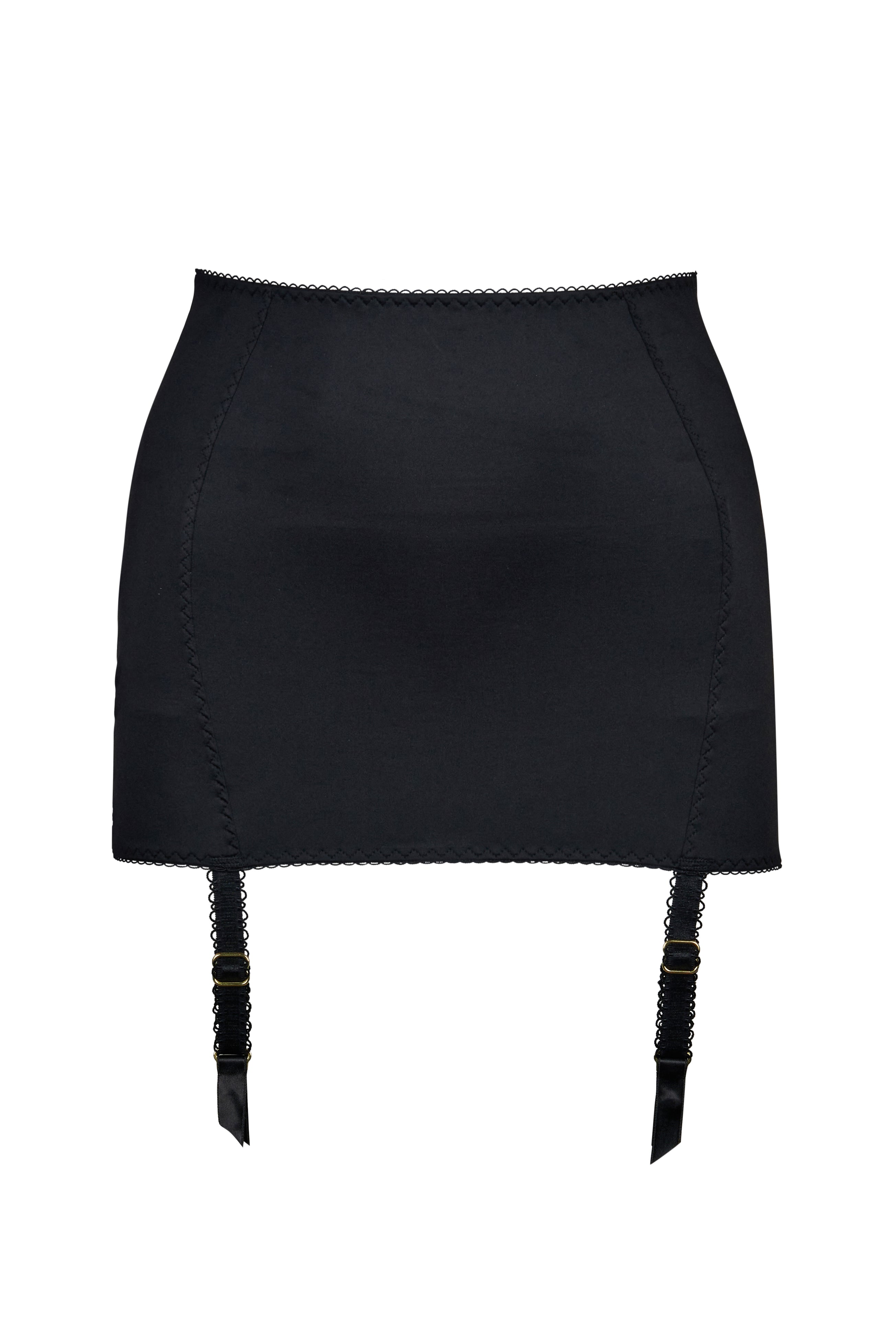 Wardrobe Mistress Black Microfibre Suspender Bodywear Girdle