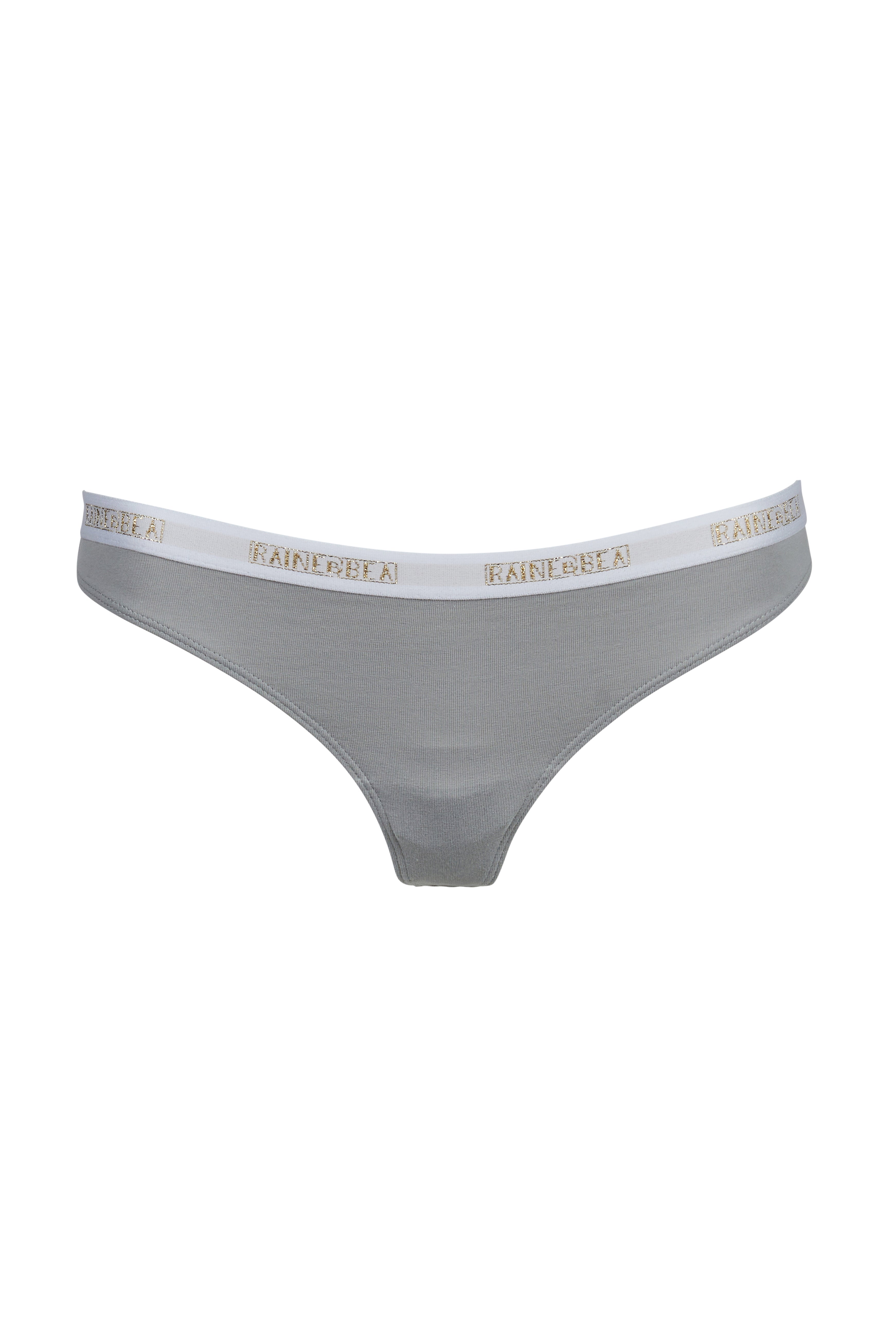 Encore Grey Cotton Jersey Lounge Thong Underwear