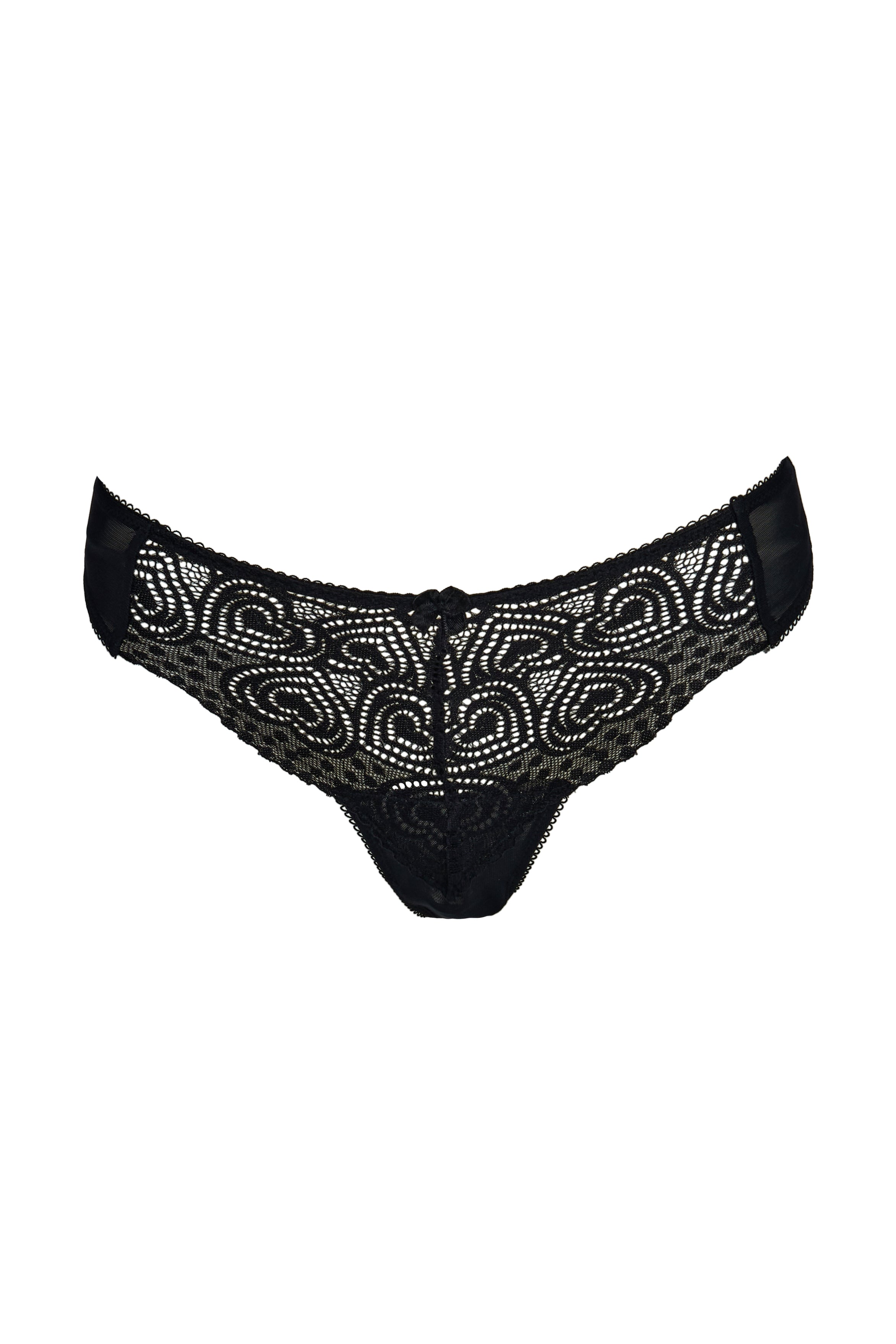 Black heart lace thong women’s underwear