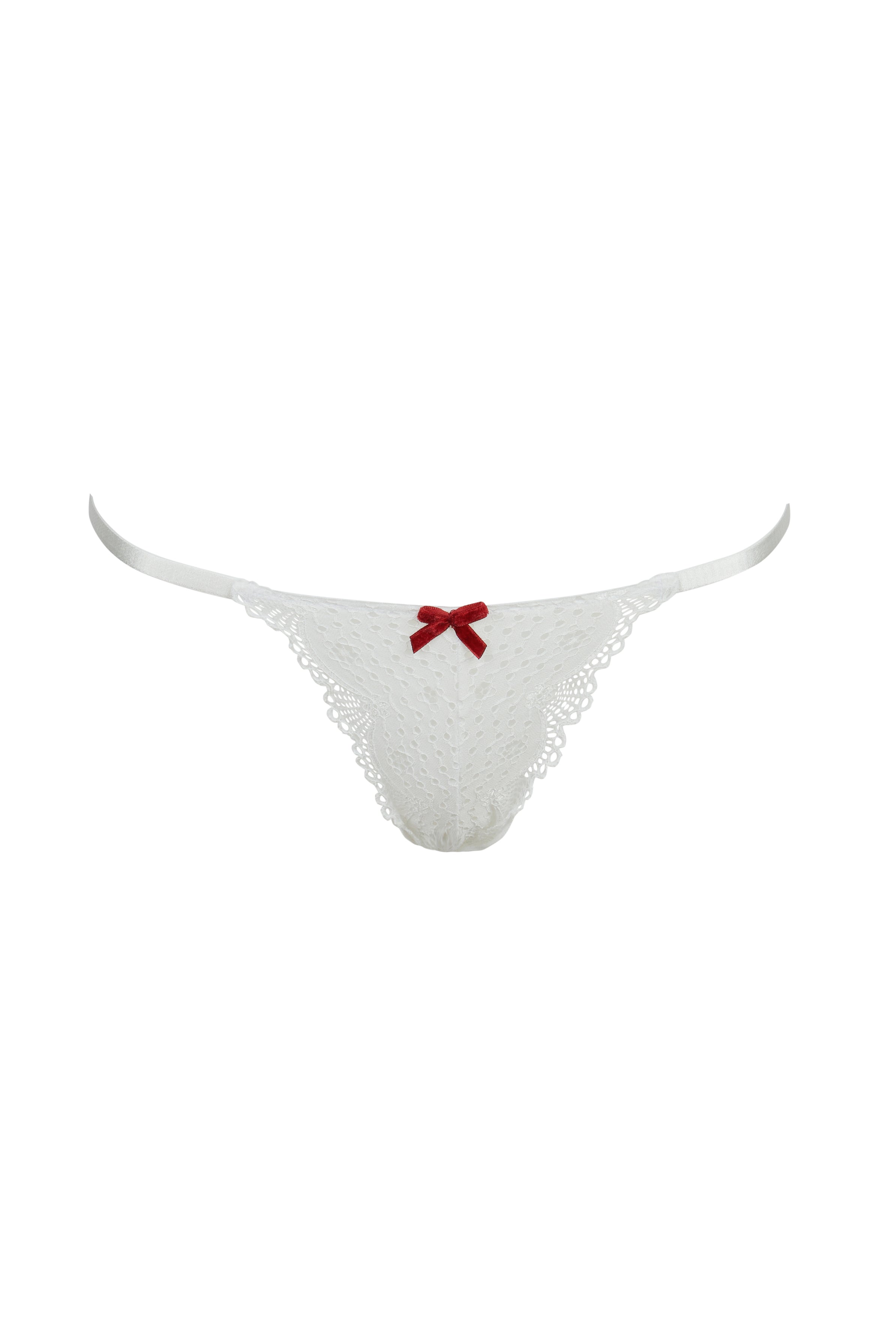 Pillow Talk Cream Lace Thong
