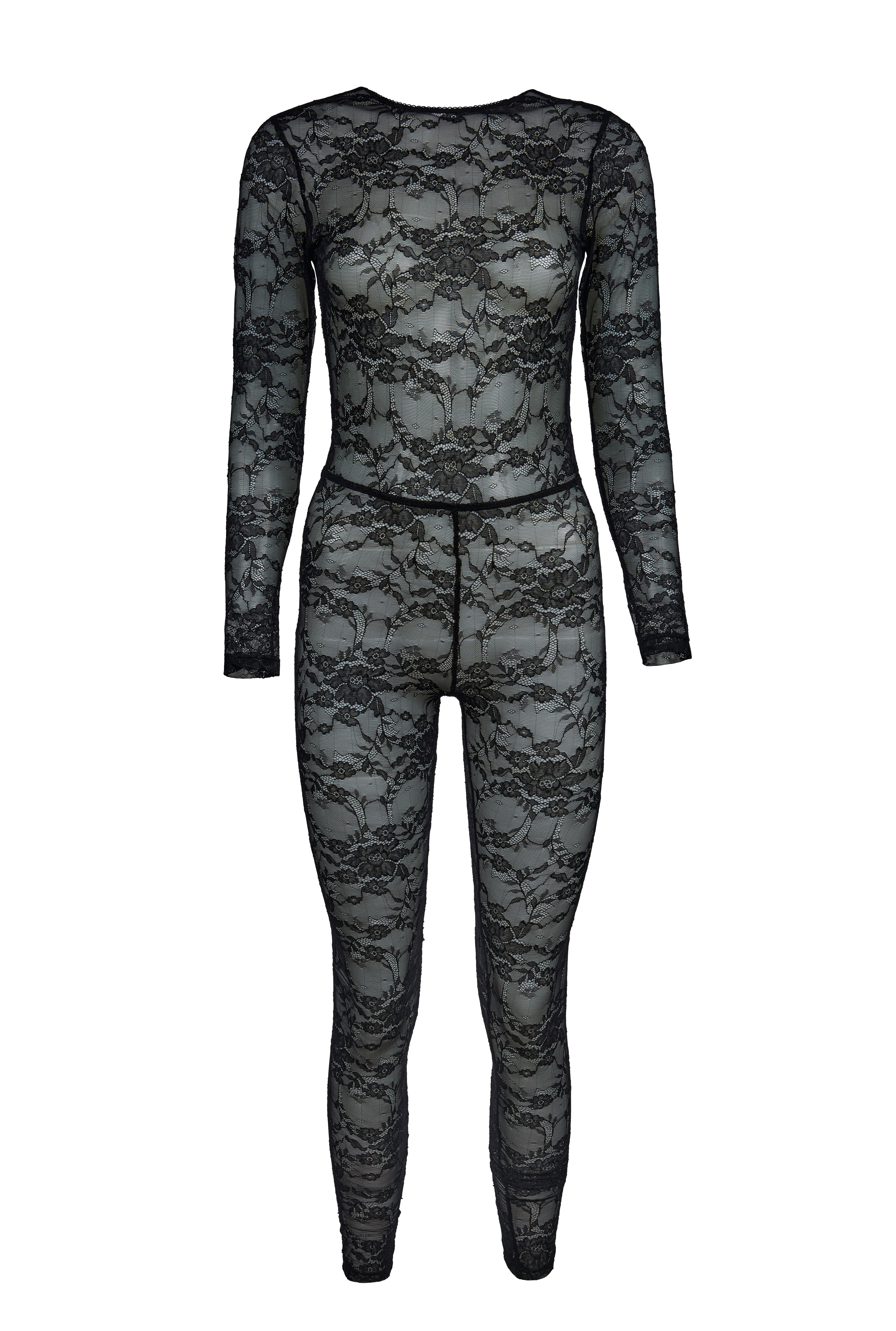 Showstopper Black Stretch Lace Backless Jumpsuit