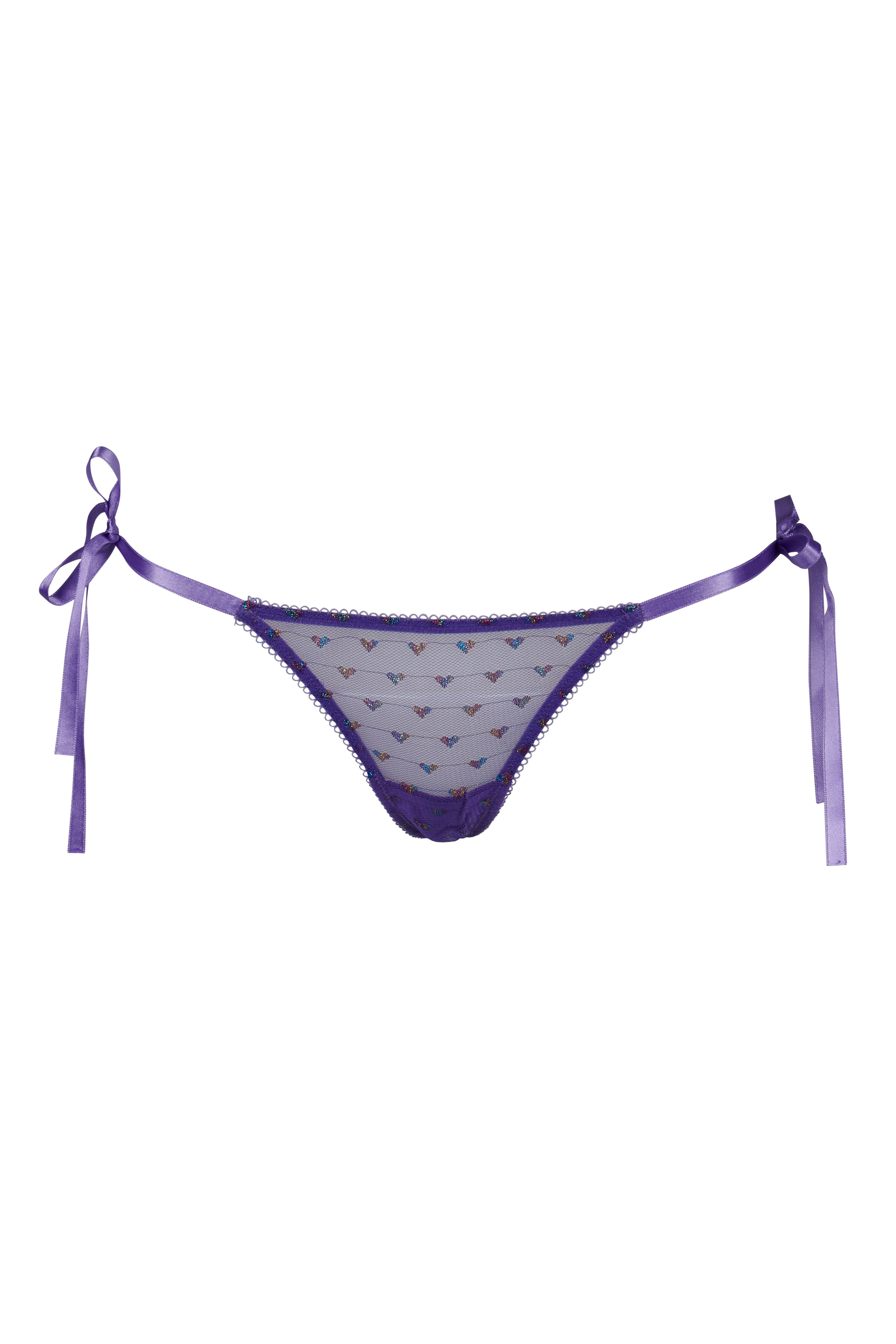 Showstopper Tulle Tease Purple Babydoll and Thong Set