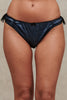 Bubble Blush Blue Satin and Mesh Frill Thong