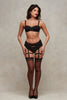 Wardrobe Mistress Black Microfibre Harness Suspender