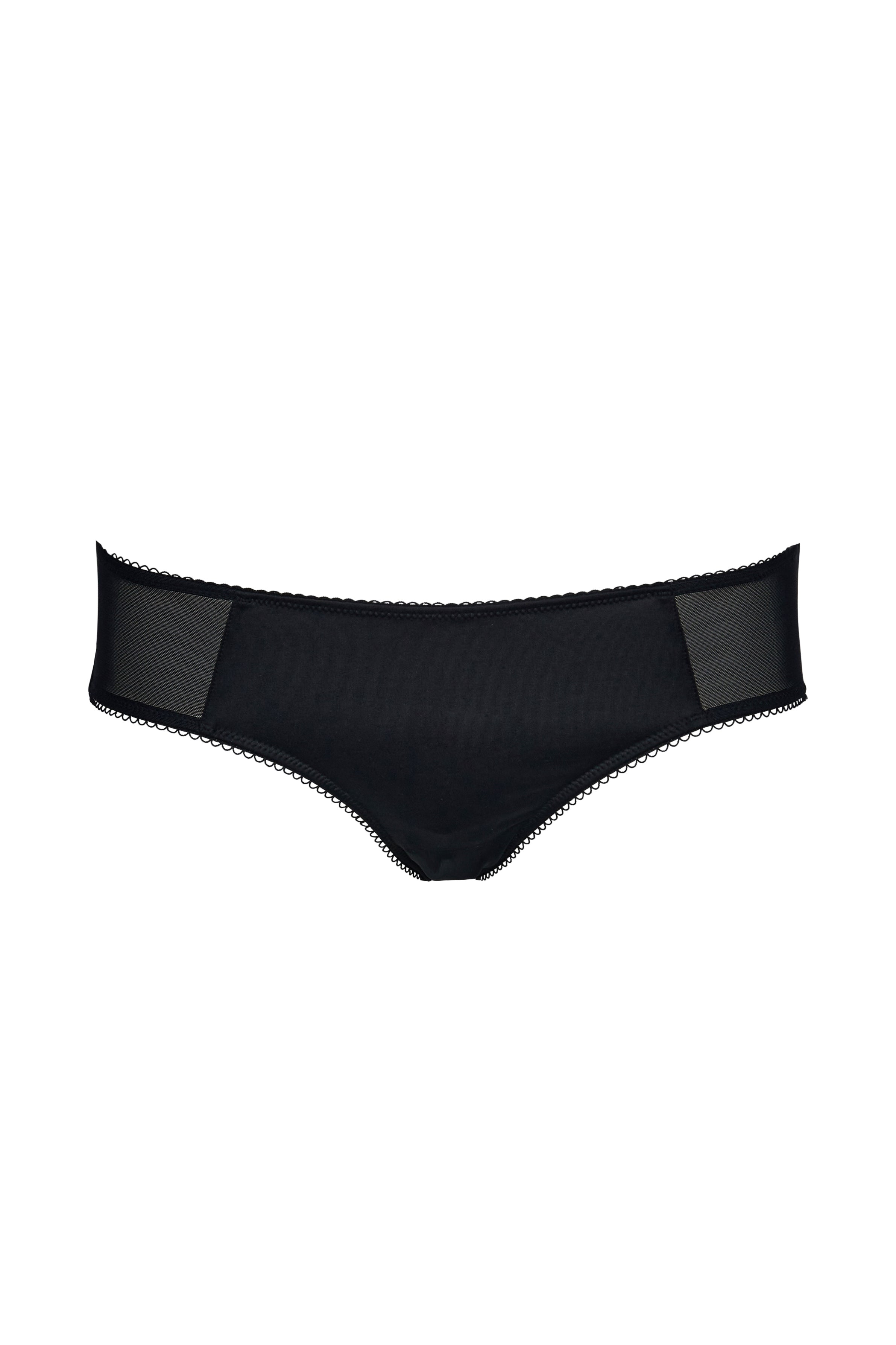Wardrobe Mistress Black Microfibre and Mesh Knicker Women’s Underwear