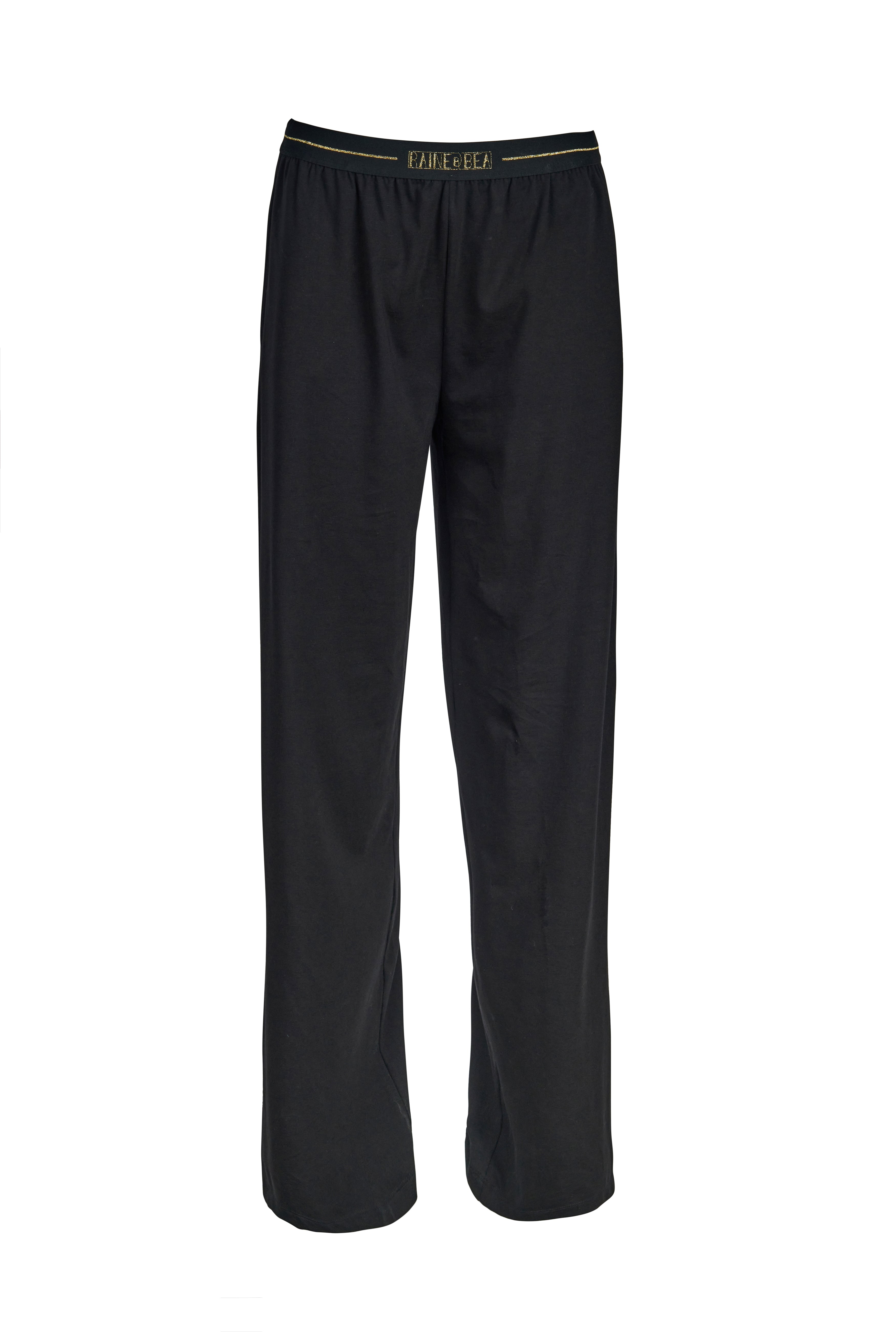 Encore Black Cotton Jersey Lounge Pants