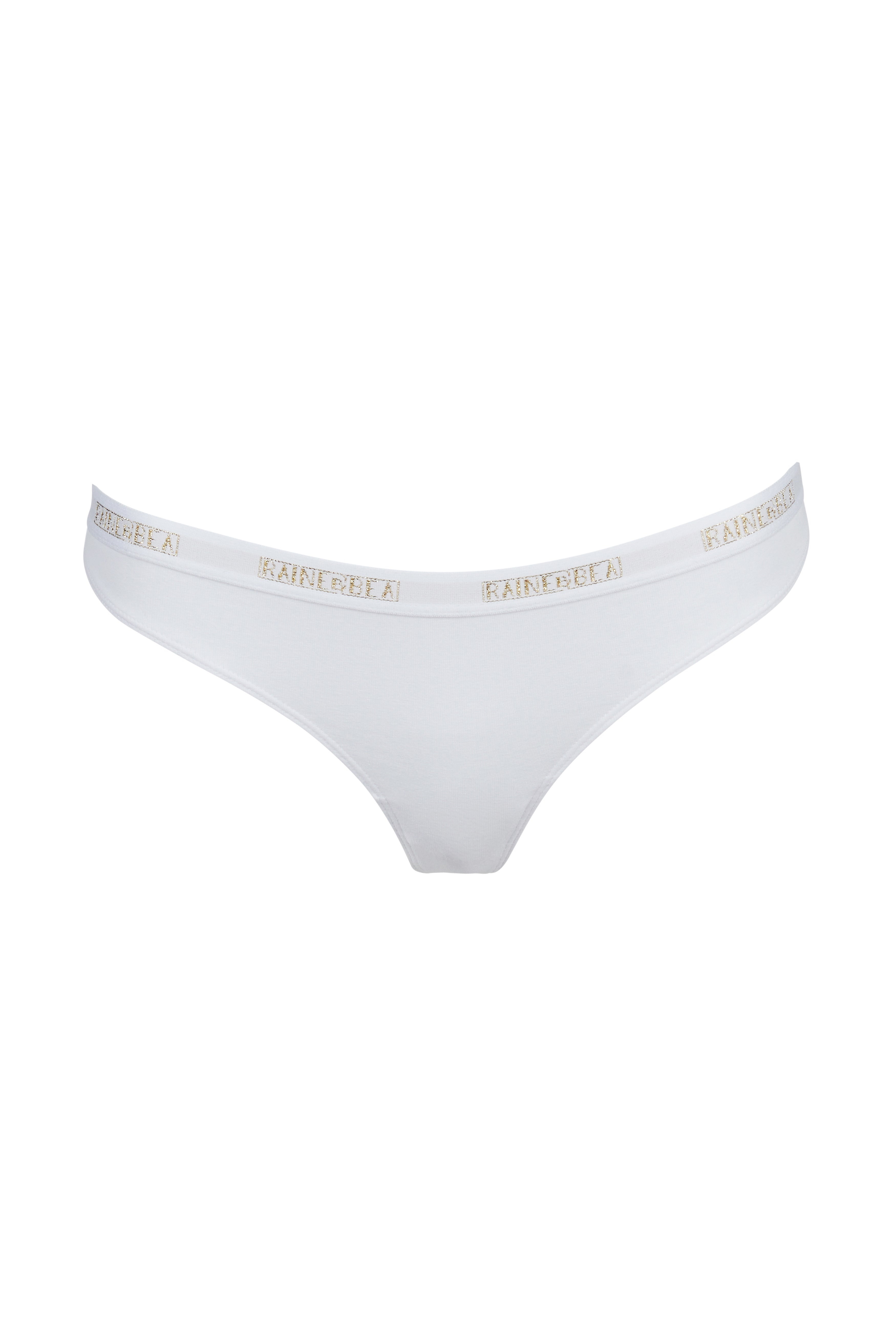 Encore White Cotton Jersey Lounge Thong Underwear