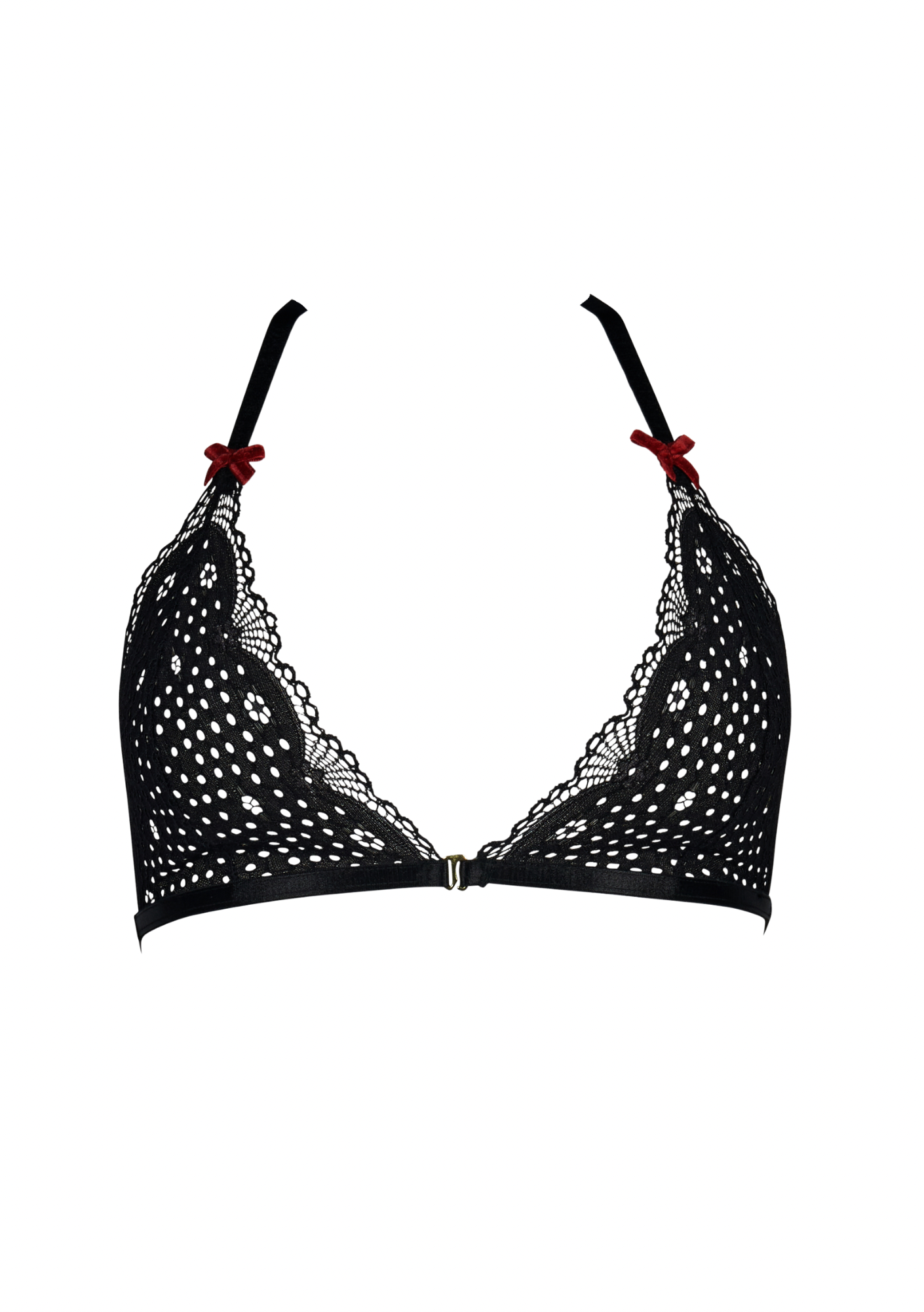 Pillow Talk Black Lace Triangle Bra