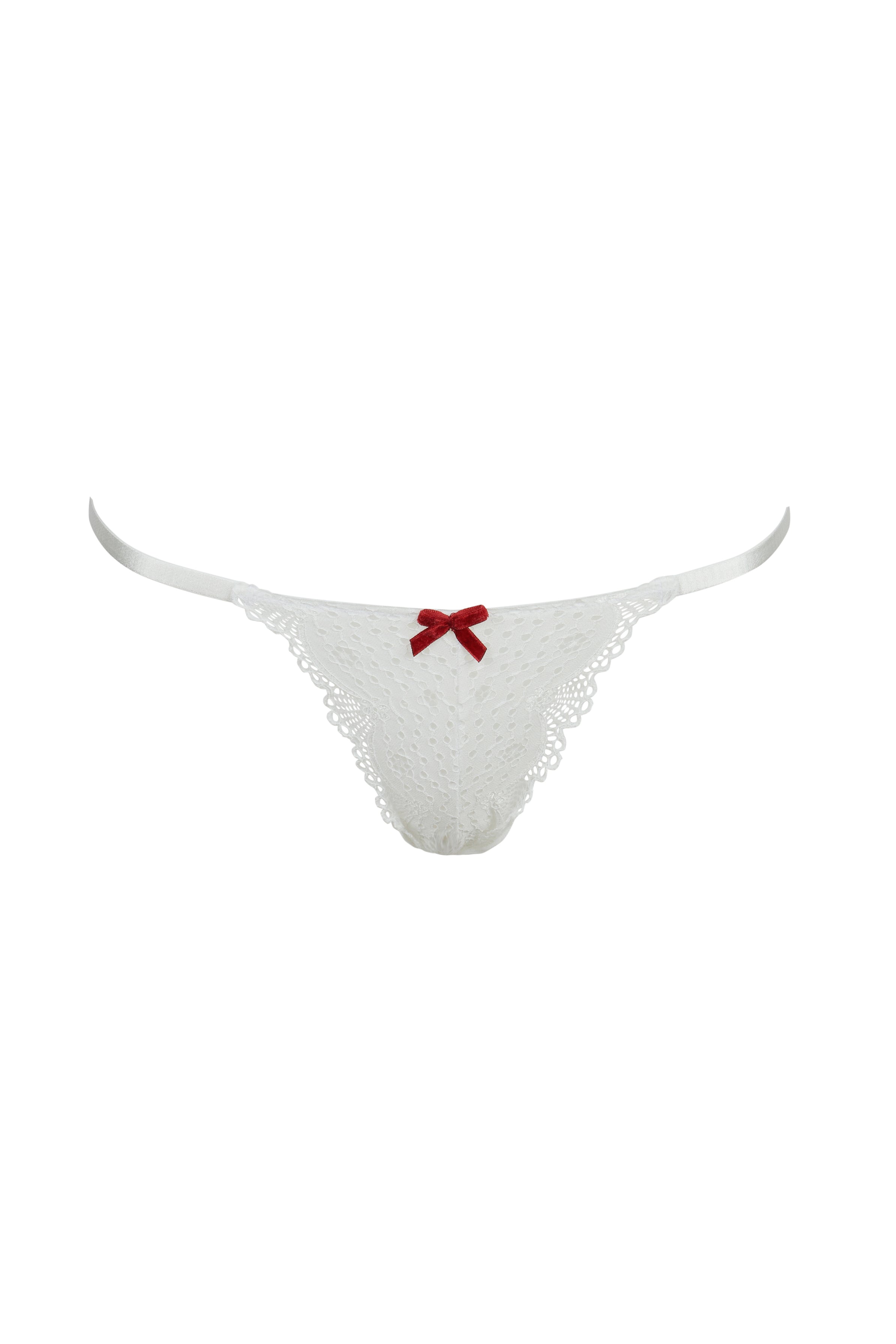 Pillow Talk Cream Lace Thong
