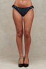 Bubble Blush Blue Satin and Mesh Frill Thong